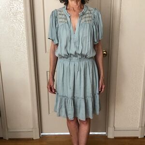Current Air light blue-free dress with ruffles